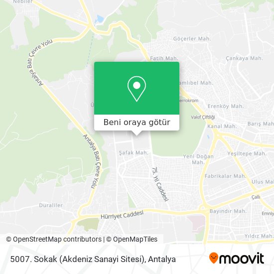 5007. Sokak (Akdeniz Sanayi Sitesi) harita