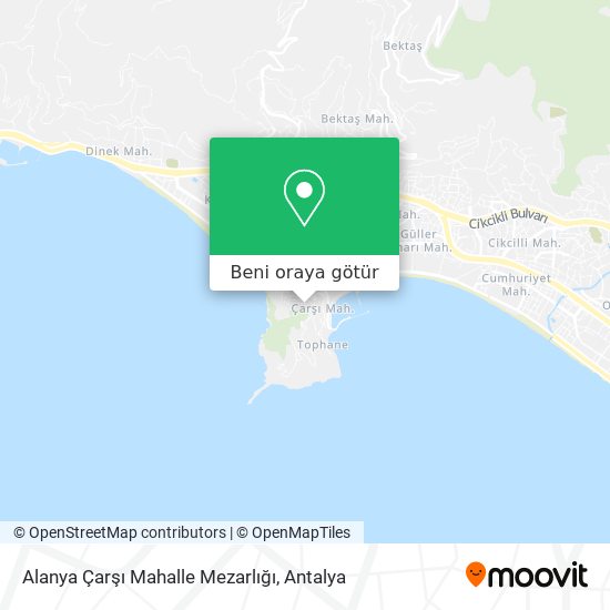 Alanya Çarşı Mahalle Mezarlığı harita