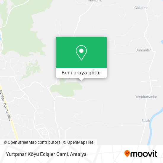 Yurtpınar Köyü Ecişler Cami harita