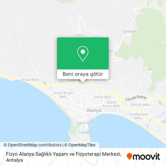 Fizyo Alanya Sağlıklı Yaşam ve Fizyoterapi Merkezi harita