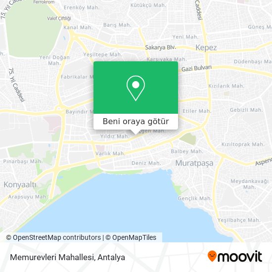 Memurevleri Mahallesi harita
