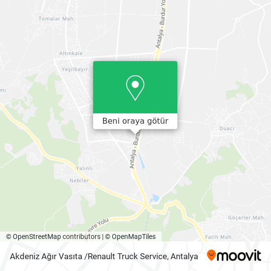 Akdeniz Ağır Vasıta /Renault Truck Service harita