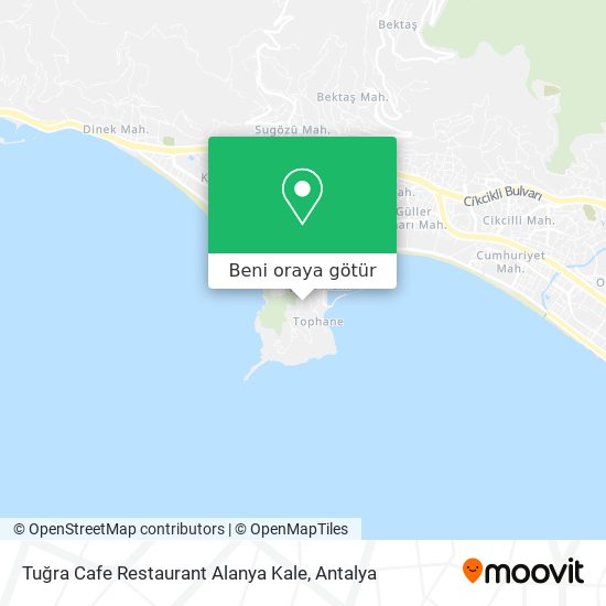 Tuğra Cafe Restaurant Alanya Kale harita