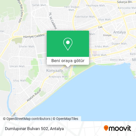 Dumlupınar Bulvarı 502 harita