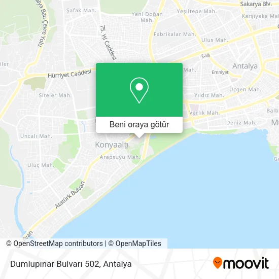 Dumlupınar Bulvarı 502 harita