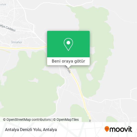 Antalya Denizli Yolu harita