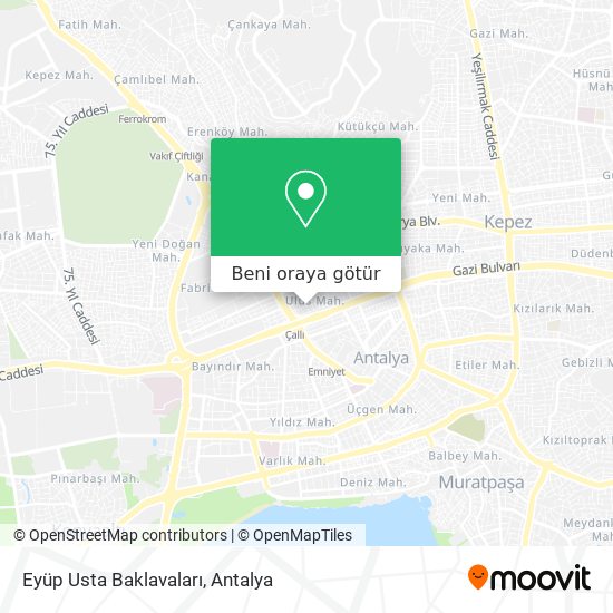 Eyüp Usta Baklavaları harita