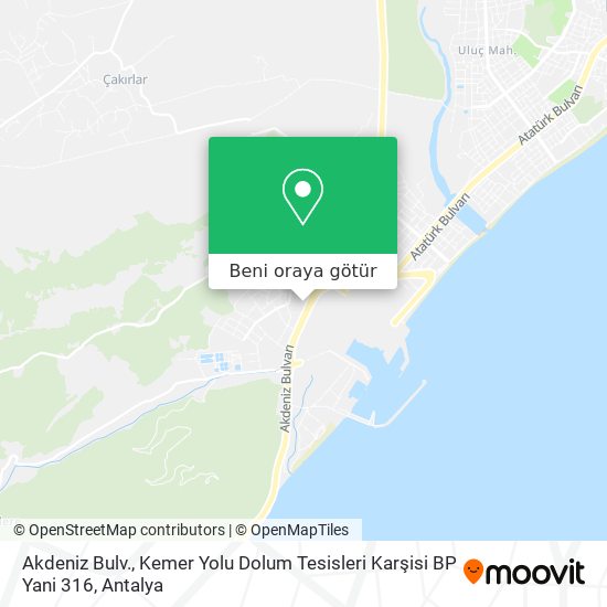 Akdeniz Bulv., Kemer Yolu Dolum Tesisleri Karşisi BP Yani 316 harita
