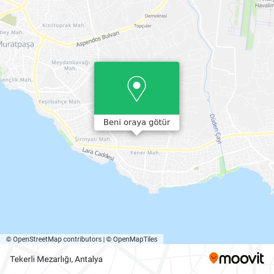 Tekerli Mezarlığı harita