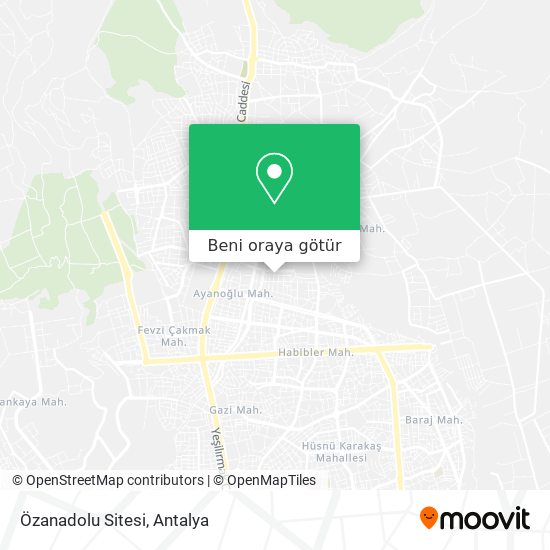 Özanadolu Sitesi harita