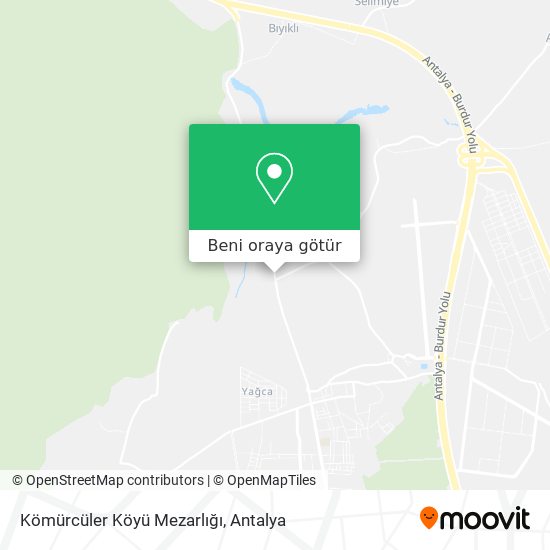 Kömürcüler Köyü Mezarlığı harita