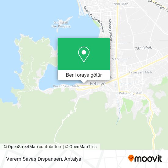 Verem Savaş Dispanseri harita
