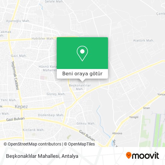 Beşkonaklılar Mahallesi harita