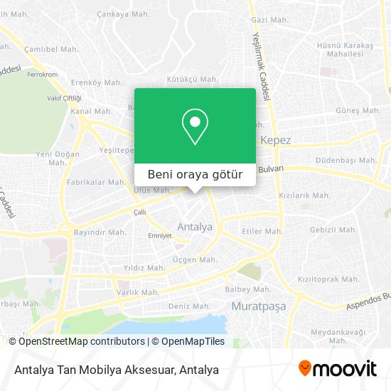 Antalya Tan Mobilya Aksesuar harita