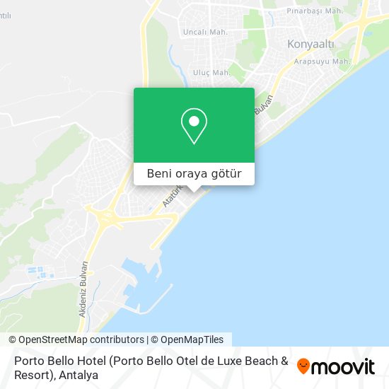 Porto Bello Hotel (Porto Bello Otel de Luxe Beach & Resort) harita