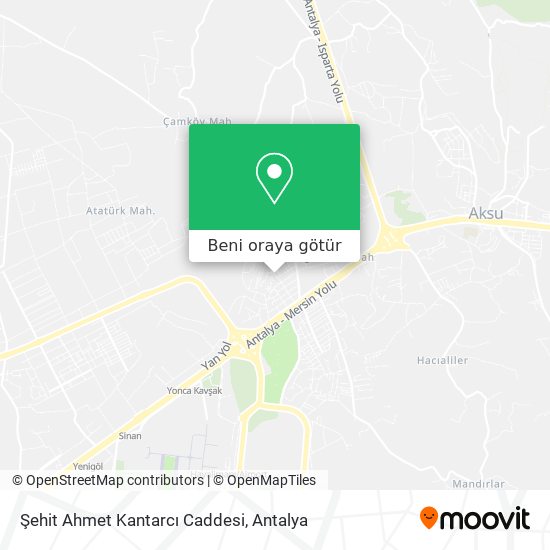 Şehit Ahmet Kantarcı Caddesi harita
