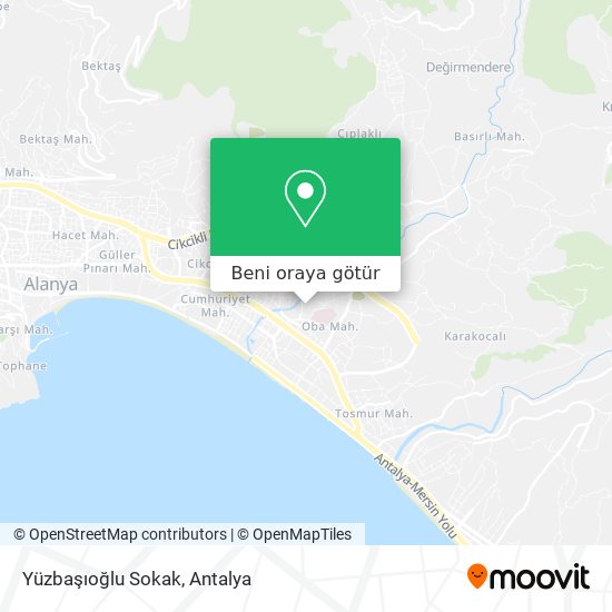 Yüzbaşıoğlu Sokak harita