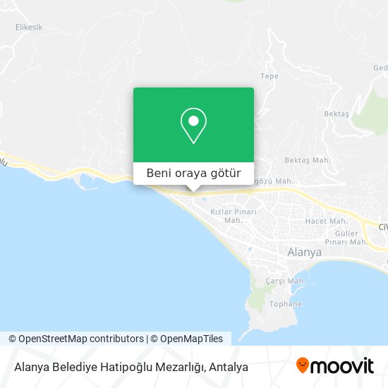 Alanya Belediye Hatipoğlu Mezarlığı harita