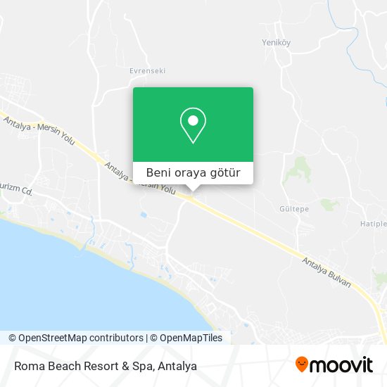 Roma Beach Resort & Spa harita