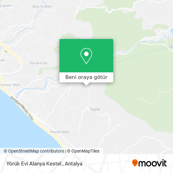 Yörük Evi Alanya Kestel. harita