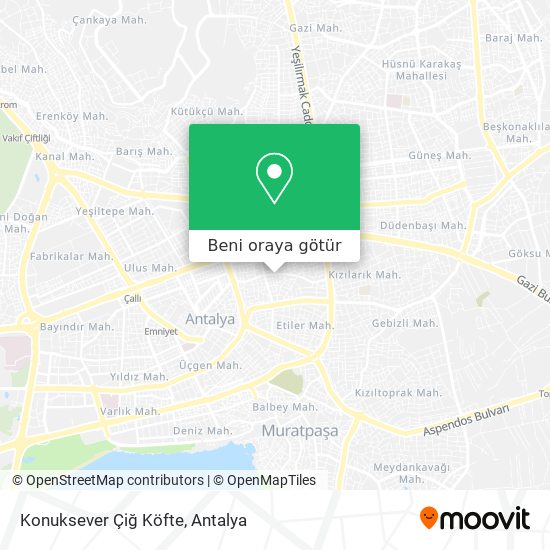 Konuksever Çiğ Köfte harita