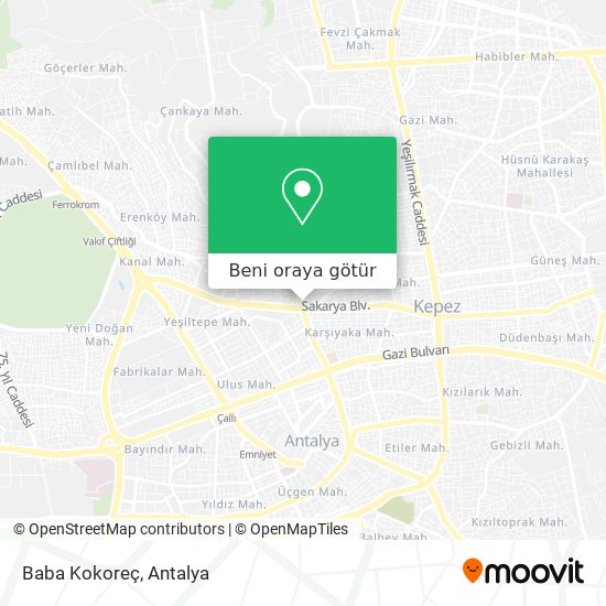 Baba Kokoreç harita