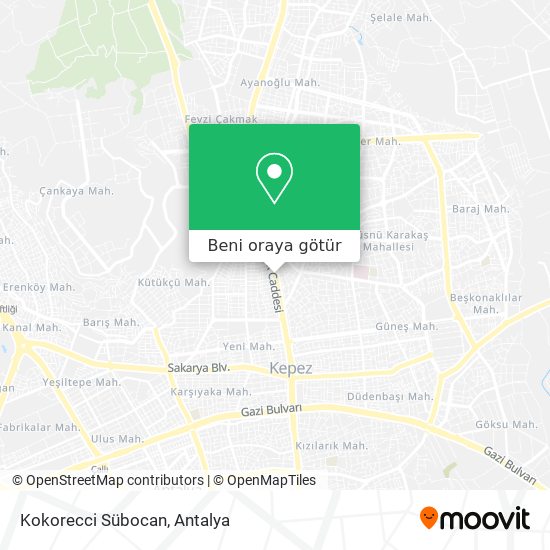 Kokorecci Sübocan harita