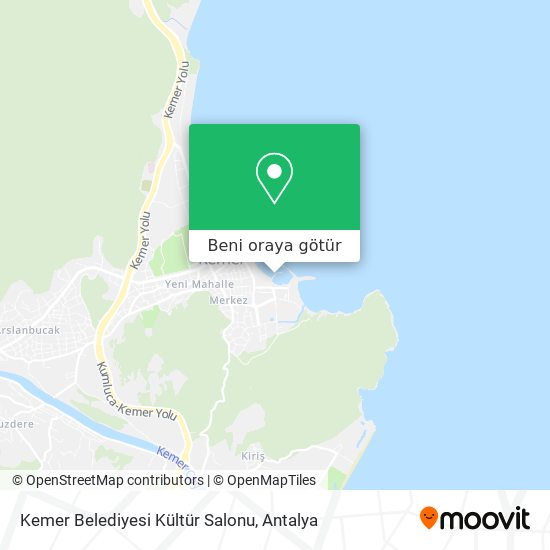 Kemer Belediyesi Kültür Salonu harita