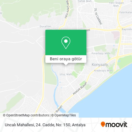 Uncalı Mahallesi, 24. Cadde, No: 150 harita