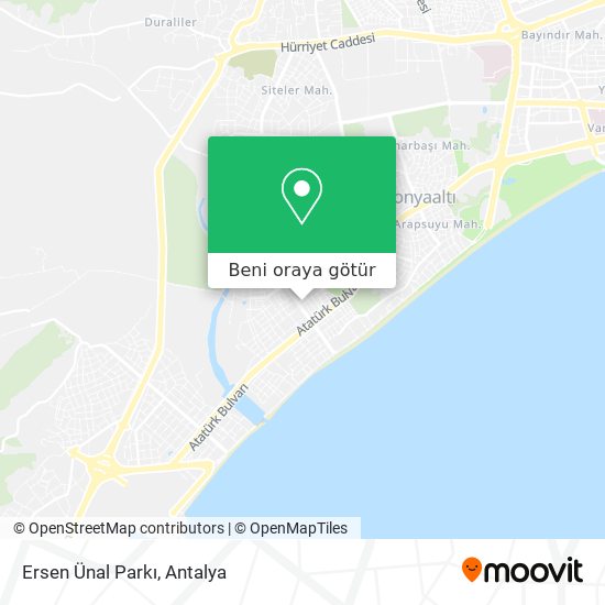 Ersen Ünal Parkı harita