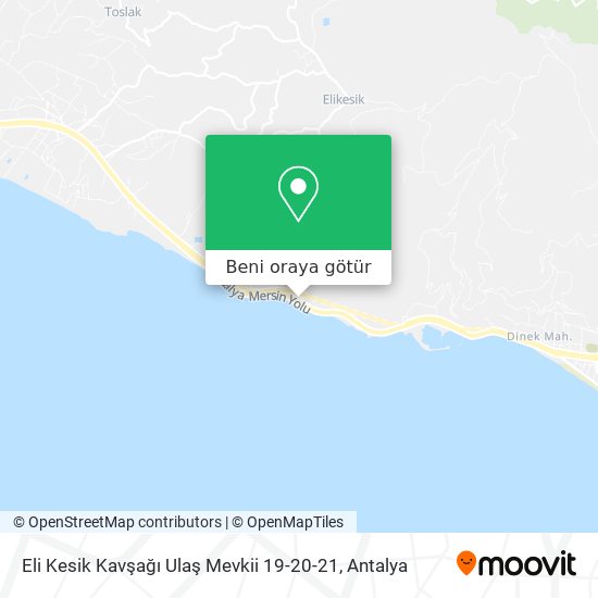Eli Kesik Kavşağı Ulaş Mevkii 19-20-21 harita