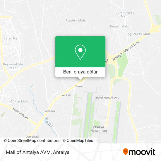 Mall of Antalya AVM harita