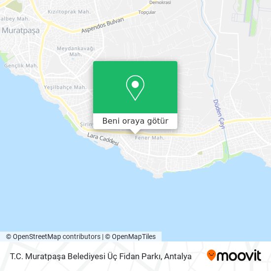 T.C. Muratpaşa Belediyesi Üç Fidan Parkı harita