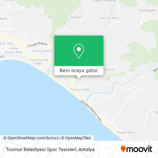 Tosmur Belediyesi Spor Tesisleri harita