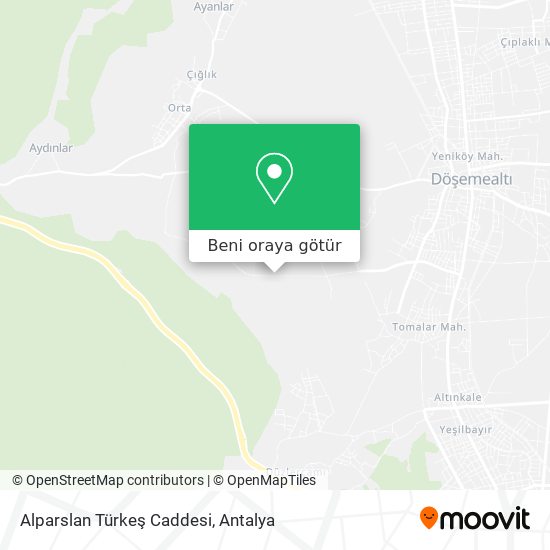 Alparslan Türkeş Caddesi harita