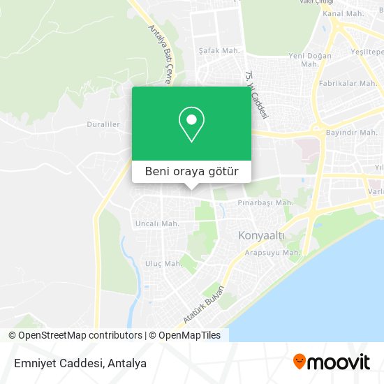 Emniyet Caddesi harita