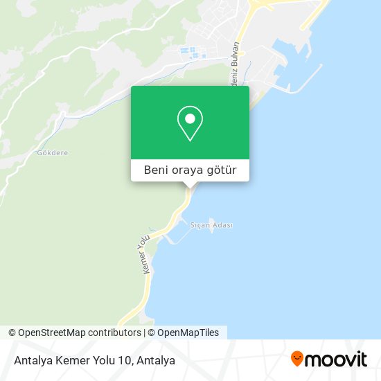 Antalya Kemer Yolu 10 harita
