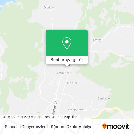 Sarıcasu Darıyemezler İlköğretim Okulu harita