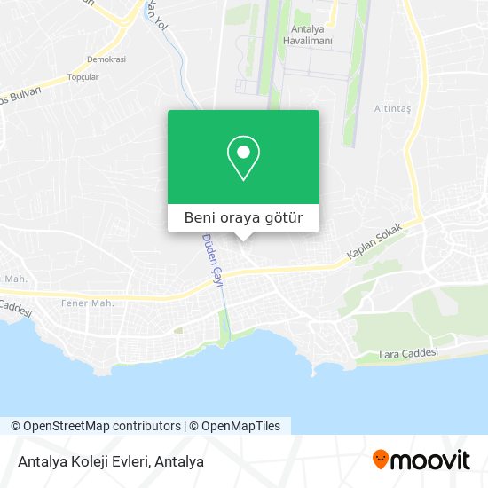 Antalya Koleji Evleri harita