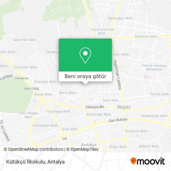 Kütükçü İlkokulu harita