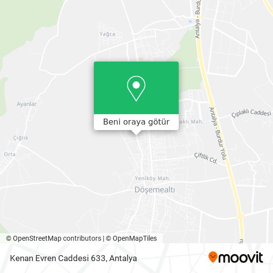 Kenan Evren Caddesi 633 harita