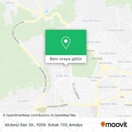 Akdeniz San. Sit., 5006. Sokak 103 harita