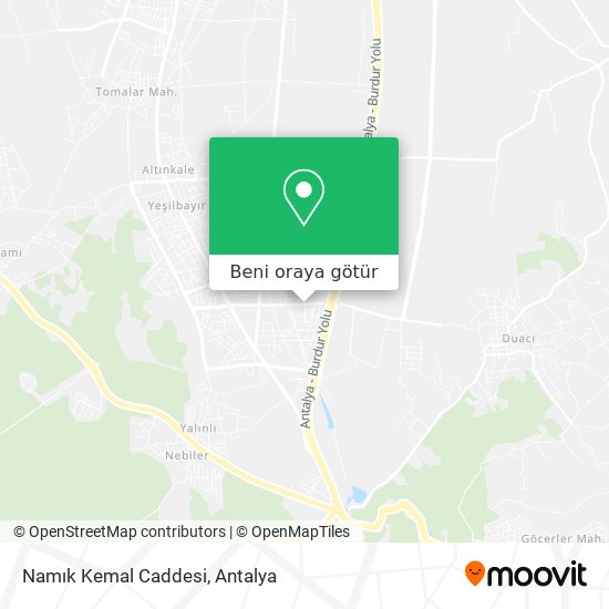Namık Kemal Caddesi harita