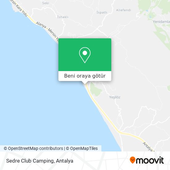 Sedre Club Camping harita