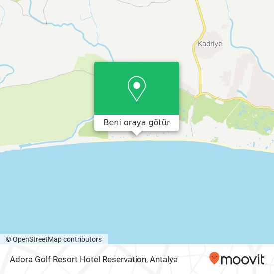 Adora Golf Resort Hotel Reservation harita