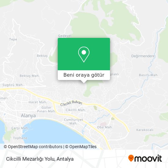 Cikcilli Mezarlığı Yolu harita