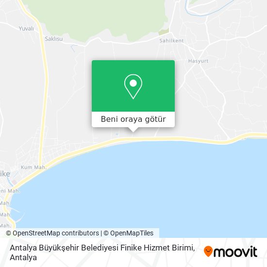 Antalya Büyükşehir Belediyesi Finike Hizmet Birimi harita