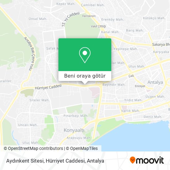 Aydınkent Sitesi, Hürriyet Caddesi harita