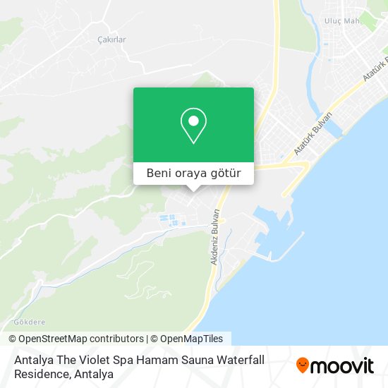 Antalya The Violet Spa Hamam Sauna Waterfall Residence harita