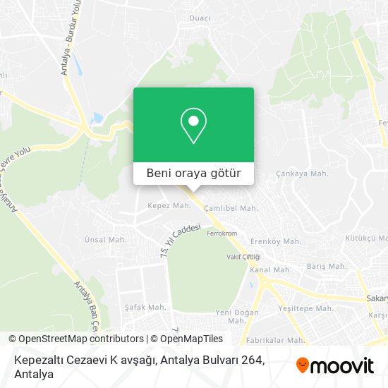 Kepezaltı Cezaevi K avşağı, Antalya Bulvarı 264 harita
